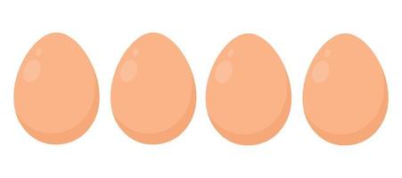 uppsättning av ägg i en platt stil. vektor illustration i en platt stil