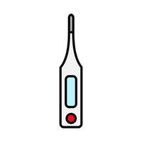 Medizinisches elektronisches Thermometer zur Messung der Körpertemperatur, einfaches Symbol auf weißem Hintergrund. Vektor-Illustration vektor