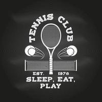 tennis klubb. vektor illustration.