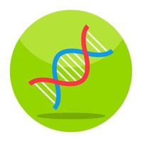 DNA-Symbol im flachen Design vektor