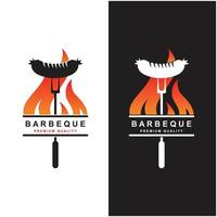 Grill-Logo und Symbolvektor vektor