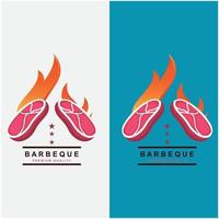 Grill-Logo und Symbolvektor vektor