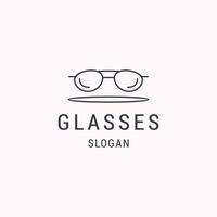 glasögon logotyp ikon design mall vektor illustration