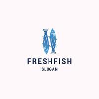 frischer Fisch-Logo-Icon-Design-Vorlage-Vektor-Illustration vektor