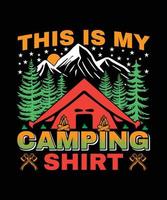 camping t-shirt design vektor