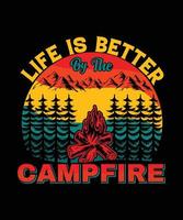 camping t-shirt design vektor