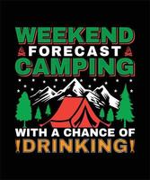 Camping-T-Shirt-Design vektor