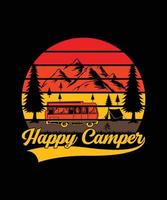 camping t-shirt design vektor