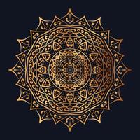 luxuriöses dekoratives Gold-Mandala-Design vektor