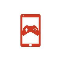 Smartphone-Spiel-Symbol-Logo-Design-Element. vektor