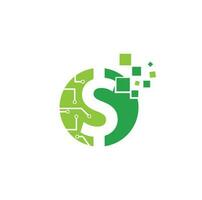 Geld-Logo-Design. Logo-Vorlage für digitales Geld. vektor