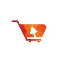 klicka på butikslogotypikondesign. webbutik logotyp designmall vektor