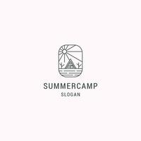 Sommercamp-Logo-Icon-Design-Vorlage-Vektor-Illustration vektor