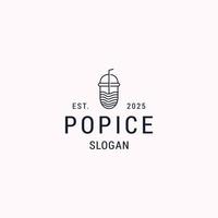 Pop-Eis-Logo-Symbol flache Design-Vorlage vektor