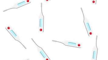 sömlös mönster textur av ändlös repetitiva medicinsk digital modern elektronisk termometrar för mätning kropp temperatur på en vit bakgrund. vektor illustration