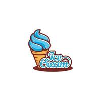 Eiscreme-Logo-Design-Vektor vektor