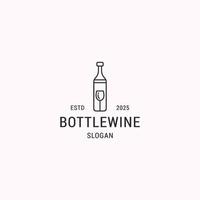 Flasche Wein-Logo-Icon-Design-Vorlage vektor