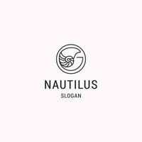 brev g nautilus logotyp ikon design mall vektor