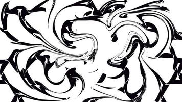 schwarz-weißer abstrakter hintergrund aus verschiedenen linien und streifen von wellen von spritzern und energieausbrüchen, die magisch elektrisch funkeln. Textur. Vektor-Illustration vektor