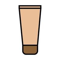 beige platt concealer ikon är en enkel glamorös kosmetisk rör med hand grädde för de ben av de ansikte och kropp, för fuktgivande och hud vård och skönhet vägledning. vektor illustration