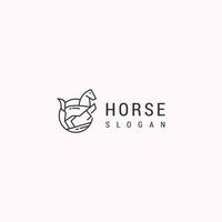 häst logotyp ikon platt formgivningsmall vektor
