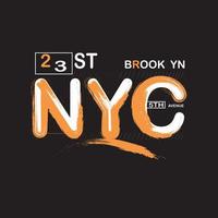 nyc-t-shirt designkonzept. vektor