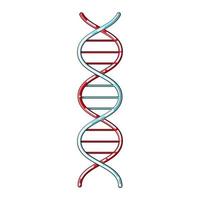 medizinische pharmazeutische abstrakte DNA-Genhelix, Symbol auf weißem Hintergrund. Vektor-Illustration vektor