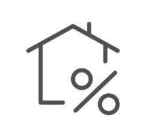 Immobilien-Symbolumriss und linearer Vektor. vektor