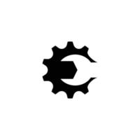 Schraubenschlüssel-Logo-Vektor vektor