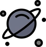 planet vetenskap Plats platt Färg ikon vektor ikon baner mall