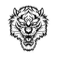 Tigerkopf-Maskottchen-Logo vektor