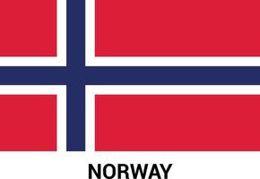 Designvektor für Norwegen-Flagge vektor