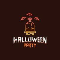 halloween fest design med mörk brun bakgrund vektor