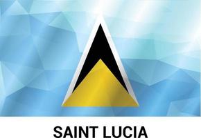 St. Lucia-Flaggen-Designvektor vektor
