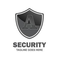alfabetisk logotyp av säkerhet compnay och typografi vektor