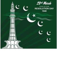 Pakistan Resolution Day Designvektor vektor