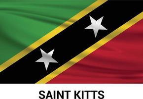 Sankt-Kitts-Flaggen-Designvektor vektor