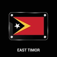 öst timor flagga design vektor