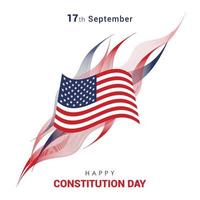 Happy Constitution Day Design Kartenvektor vektor