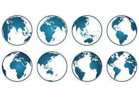 Set von Globus Icons vektor