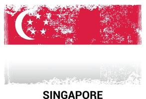 Designvektor der Singapur-Flagge vektor