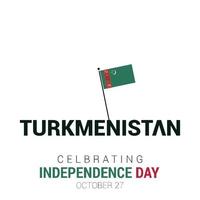 turkmenistan unabhängigkeitstag design kartenvektor vektor