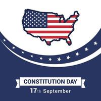 Happy Constitution Day Design Kartenvektor vektor