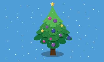 ein Weihnachtsbaum mit Geschenken. Weihnachten. Neujahr. vektor