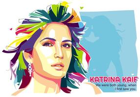 Schöne Katrina Kaif - Popart Porträt vektor