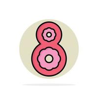åtta 8:e 8 blomma abstrakt cirkel bakgrund platt Färg ikon vektor