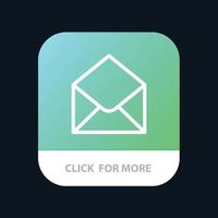 SMS-E-Mail-Nachricht Mobile App-Schaltfläche Android- und iOS-Linienversion vektor