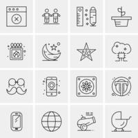 16 universelle Business-Icons Vektor kreative Icon-Illustration zur Verwendung im Web und in mobilen verwandten Projekten