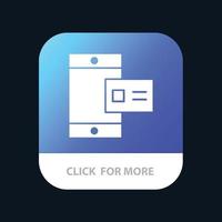 Mobile Online-Kreideprofil Mobile App-Schaltfläche Android- und iOS-Glyphenversion vektor