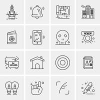 16 universelle Business-Icons Vektor kreative Icon-Illustration zur Verwendung in Web- und mobilen Projekten